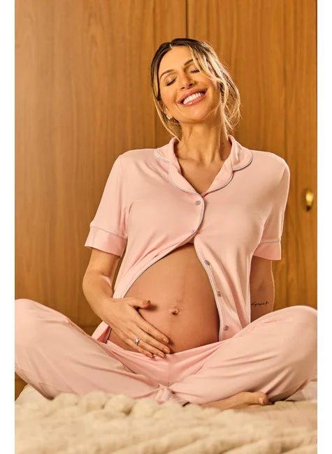 Pijama com Calça MC Rosa&Blu