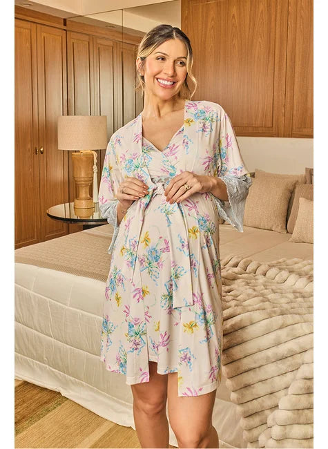 Camisola com Robe Estampa Delicate