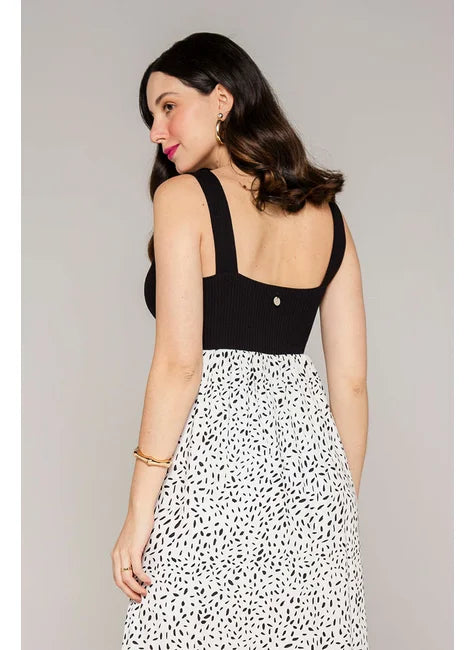 Vestido Gestante de Alças Estampa
