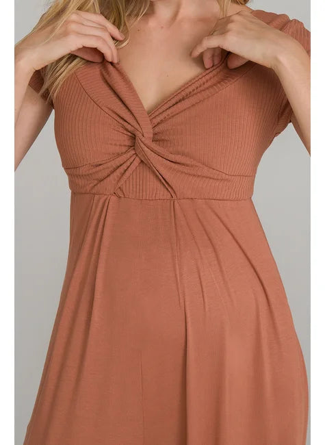 Macacão Malha Pantalona com Torção