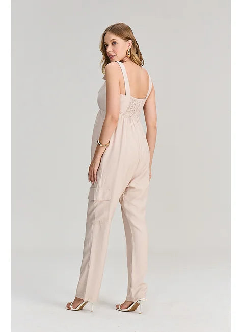 Macacão Gestante com Zíper Frontal