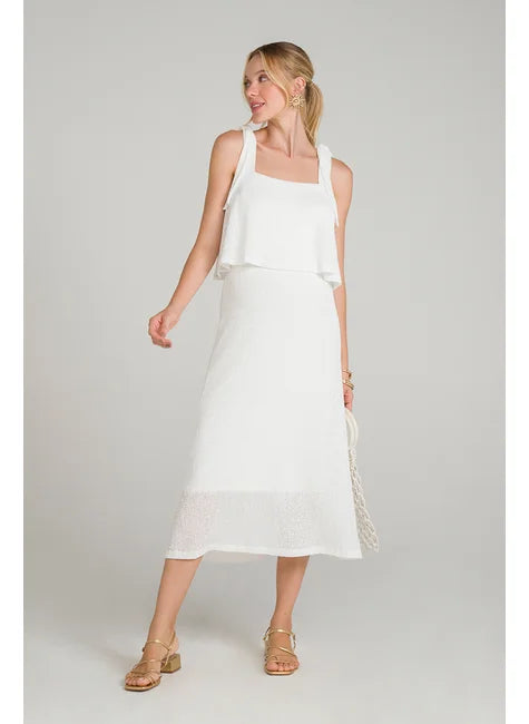 Vestido Alças Malha Tricô Fresh