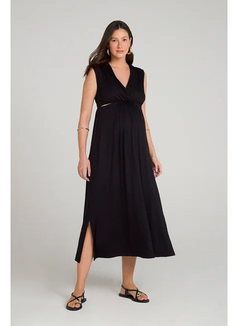 Vestido Malha com Abertura Lateral