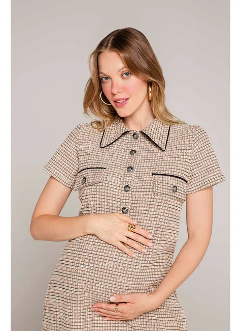 Vestido Tweed Caramel