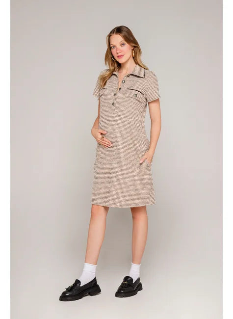 Vestido Tweed Caramel